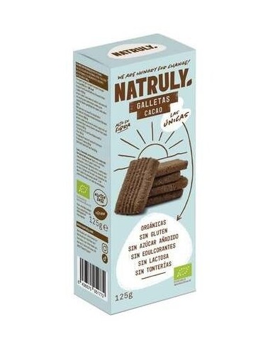 Galletas Cookies Cacao Bio, 125 G de Natruly