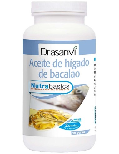 Higado Bacalao Bote 90 Perlas Nutrabasicos Drasanvi