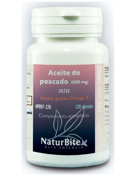 Aceite de Pescado 1000mg 33/22, 60 Caps. Gel de NaturBite