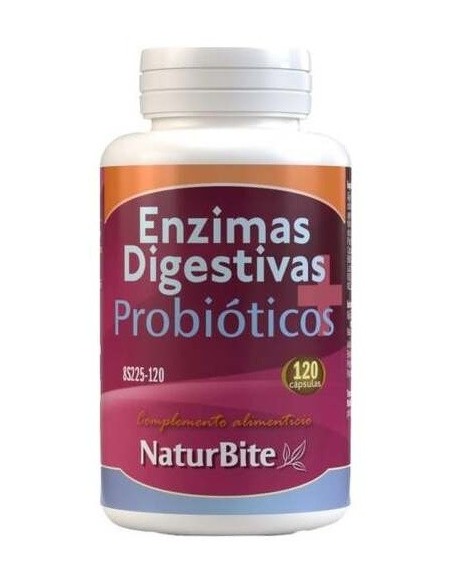 Enzimas Digestivas+Probioticos 120Cap. de Naturbite