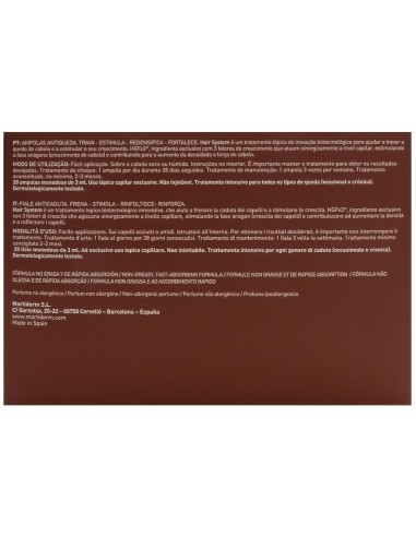 Martiderm Hair System 3Gf Anticaida 28Amp de Martiderm