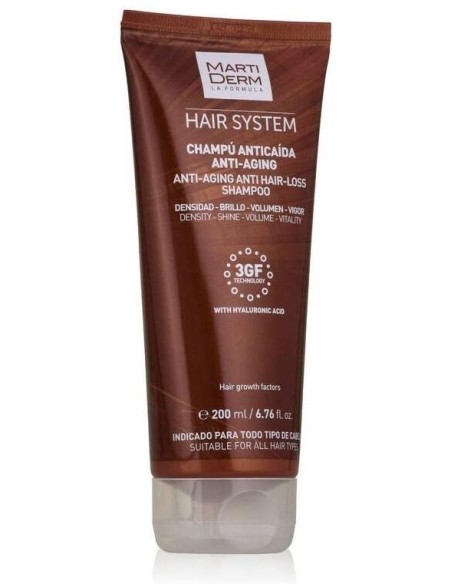 Hair System 3Gf Champu Anticaida Antiaging 200Ml de Martiderm