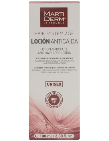 Hair System 3Gf Locion Anticaida Unisex 100Ml de Martiderm