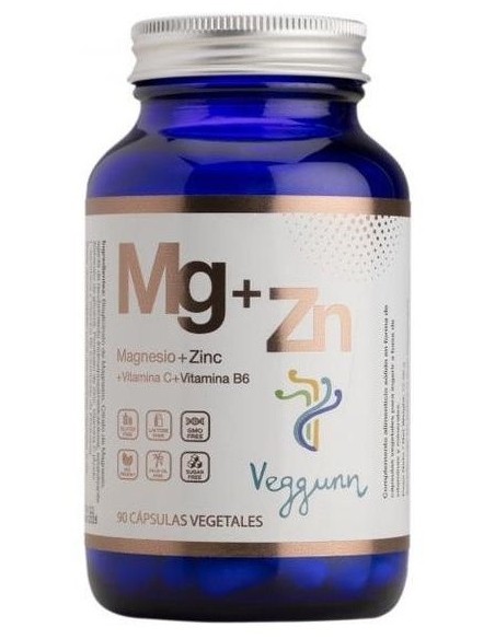 Magnesio+Zinc+Vit C+B6  90Vcap. de Veggunn