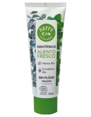 Dentifrico Aliento Fresco Menta Sin Fluor 75M Eco de Happy Bio