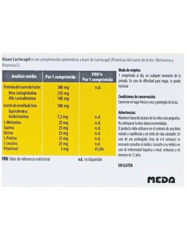 Glaan Lactocapil 30 Comp de Glaan