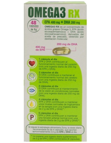 Enerzona Omega 3 Rx 1 Gr 48 Caps de Enerzona