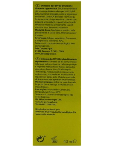 Endocare Day Spf30 Emulsion Dia 40 Mililitros Endocare
