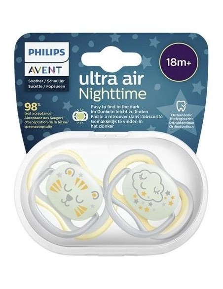 Chupete Nocturno +18Meses Neutro 2Uds. Scf376/01 de Avent