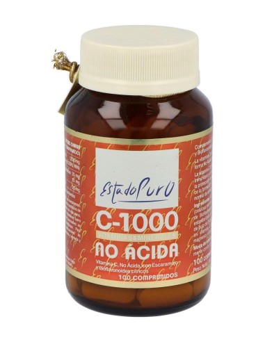 Pack 3X2 Vitamina C-1000 No Acida 100 Comprimidos Estado Puro de Tongil..