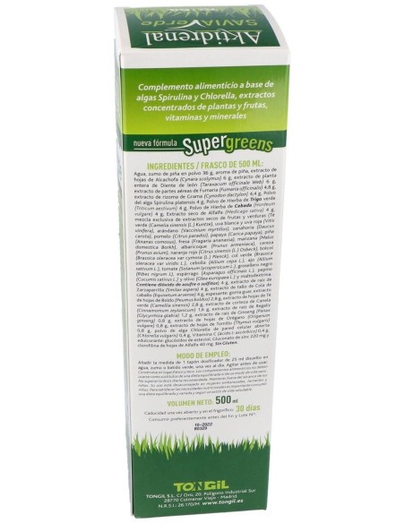 Pack 4X3 Aktidrenal Savia Verde 500Ml. L de Tongil Pack 4x3