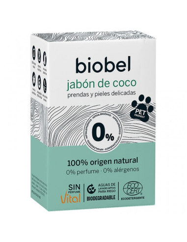 Jabon En Pastilla Coco Prendas Delicadas Eco 240Gr de Biobel