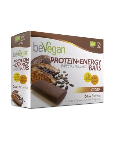 Barritas Cacao Protein-Energy de Bevegan