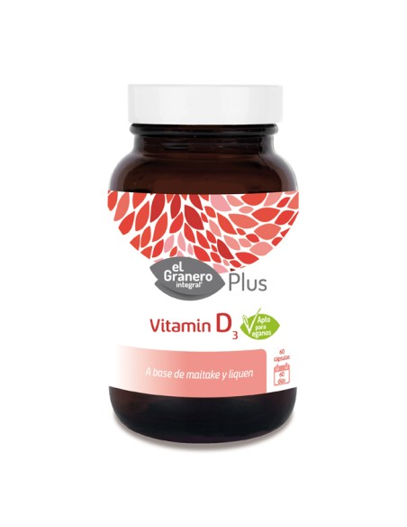 Vitamin D3 Vegana, 1000 Ui/Cap 60 Cap. 330 Mg de El Granero Integral