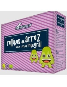 Rollitos Arroz Integral Sabor Fresa 4X3Uds. de Soria Natural