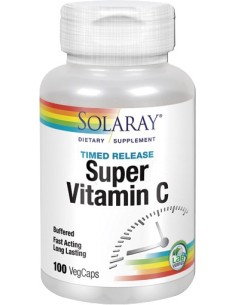 Super Vitamin  C - 100 Vegcaps Accion Retardada de Solaray