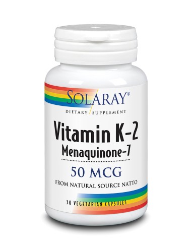 K2(Menaquinone7)- 30 Vegcaps de Solaray