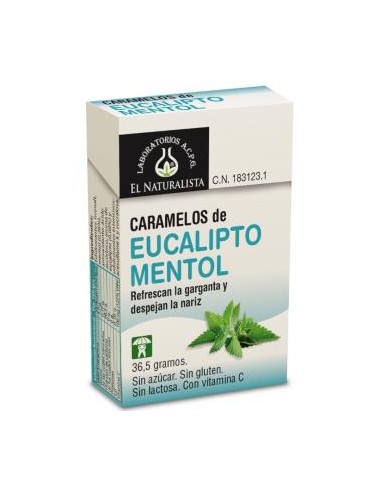 Caramelos Eucalipto+Mentol Expositor 20X36Gr. de El Naturalista