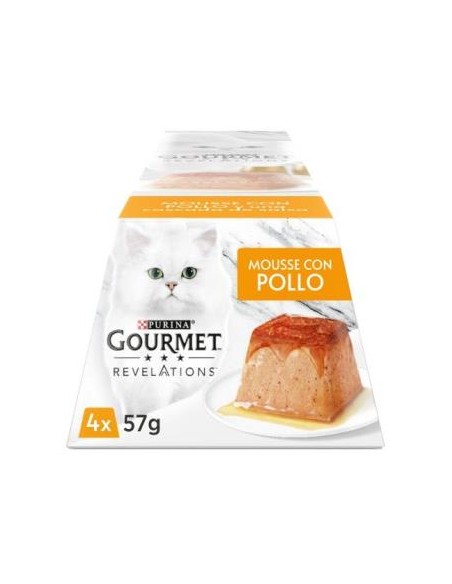 Gourmet Revelations Mousse Pollo Caja 6X4X57Gr. de Purina Veterinaria
