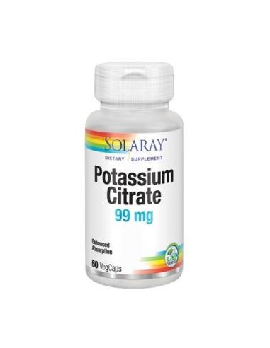 Potasio Citrato 99Mg. 60Cap. de Solaray