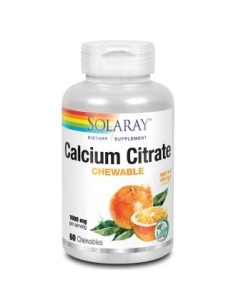 Calcium Citrate 1000 Mg -60 Compr. Masticable (Naranja) de Solaray