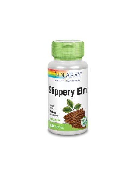 Slippery Elm Bark 400 Mg.(Olmo Americano) - 100 Vegcaps  de Solaray