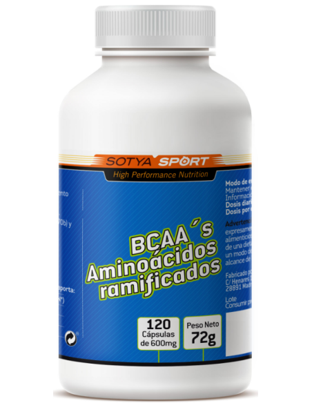 Bcaa'S (Aminoa.Ramificados) 120 Capsulas De 600Mg de Sotya