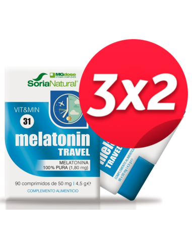Pack 3X2 Vit & Min 31 Melatonin Travel 90 X 50 Mg de Suplementos Mgdose