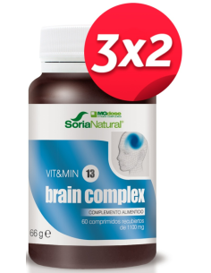 Pack 3X2 Brain Complex 1100 Mg 60 Comp de Suplementos Mgdose