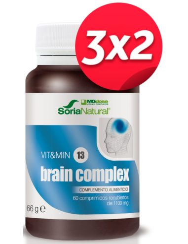 Pack 3X2 Brain Complex 1100 Mg 60 Comp de Suplementos Mgdose