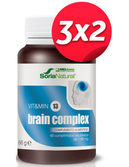 Pack 3X2 Brain Complex 1100 Mg 60 Comp de Suplementos Mgdose