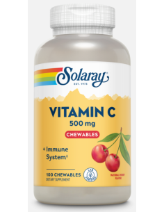 Vitamina C 500 Mg, - 100 Comp. Masticables Cereza de Solaray