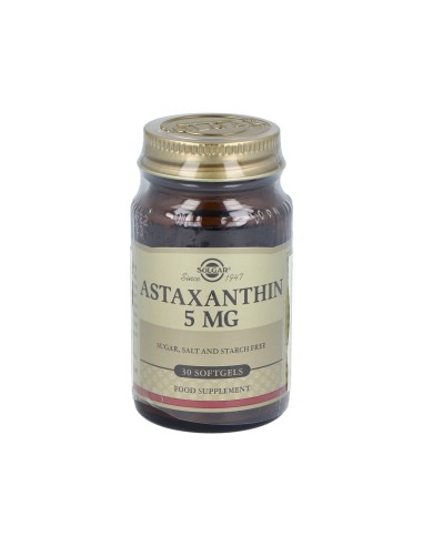 Complejo De Astaxantina 5Mg. 30Cap.Gel.Blanda