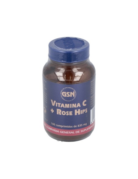Vitamina C + Rose Hips 650MiligramosCon Bioflav.Citr.100C Gsn