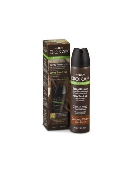 Spray Retoque Castaño Claro 75 Ml de Biokap