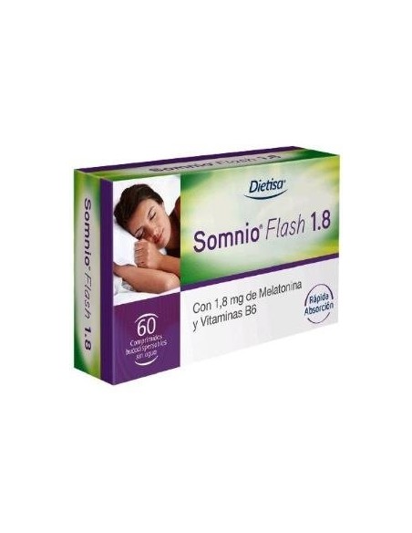 Somnio Flash Melatonina 1,8Mg. Vit. B6 60Comp. de Dietisa