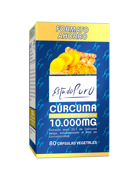 Curcuma 10.000Mg. 80Cap. Estado Puro de Tongil