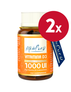 Pack 2 Unidades Vitamina D3 1000Ui 100 Comprimidos Estado Puro de Tongil
