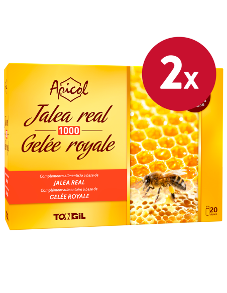 Pack 2 Unidades Apicol Jalea Real 1000Gr. 20Viales de Tongil