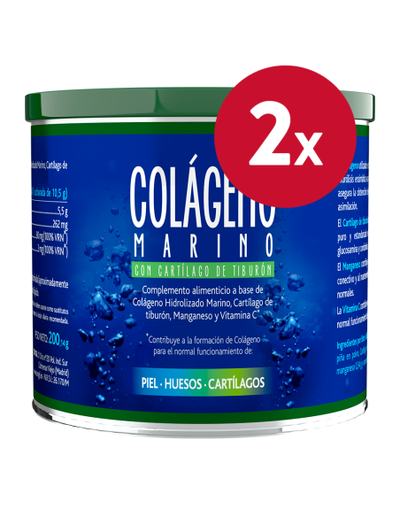 Pack 2 Unidades Colageno Marino Con Cartilago De Tiburon 200