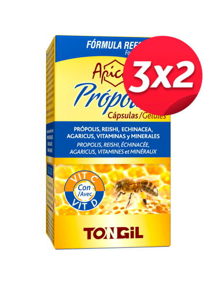 Pack 3X2 Apicol Propolis 40Cap. de Tongil..