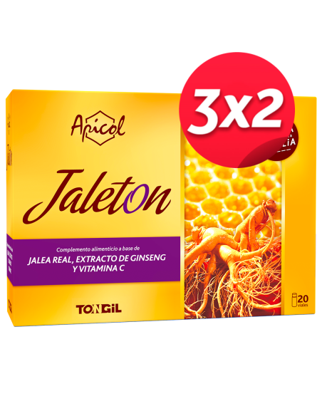 Pack 3X2 Apicol Jaleton J.Real Ginseng 20Amp de Tongil..