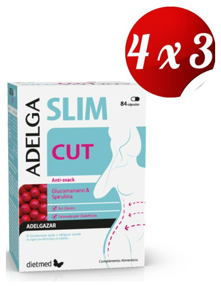 Pack 4x3 uds Adelgaslim Cut  84 Capsulas De Dietmed