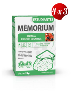Pack 4x3 uds Memorium Estudiantes  60 Capsulas De Dietmed
