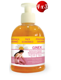Pack 4x3 uds Ginex Jabón Liquido Pack Económico 500 Ml De Dietmed
