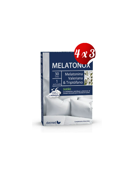 Pack 4x3 uds Melatonox 30 Comprimidos De Dietmed