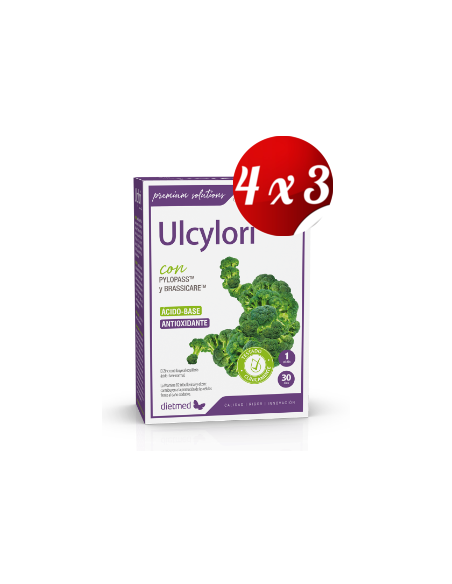 Pack 4x3 uds Ulcylori  30 Capsulas De Dietmed