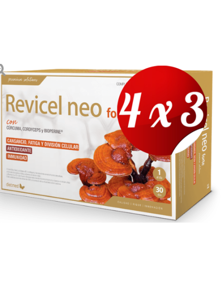 Pack 4x3 uds Revicel Neo  30 X 15 Ml Ampollas De Dietmed