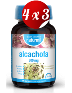 Pack 4x3 uds Alcachofra 500 Mg  90 Comprimidos De Dietmed