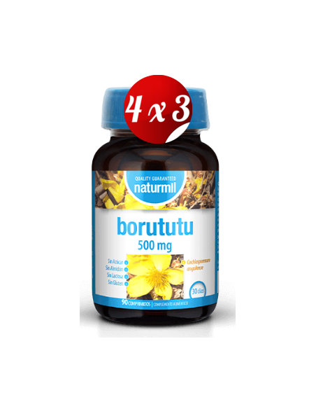 Pack 4x3 uds Borututu 500 Mg  90 Comprimidos De Dietmed